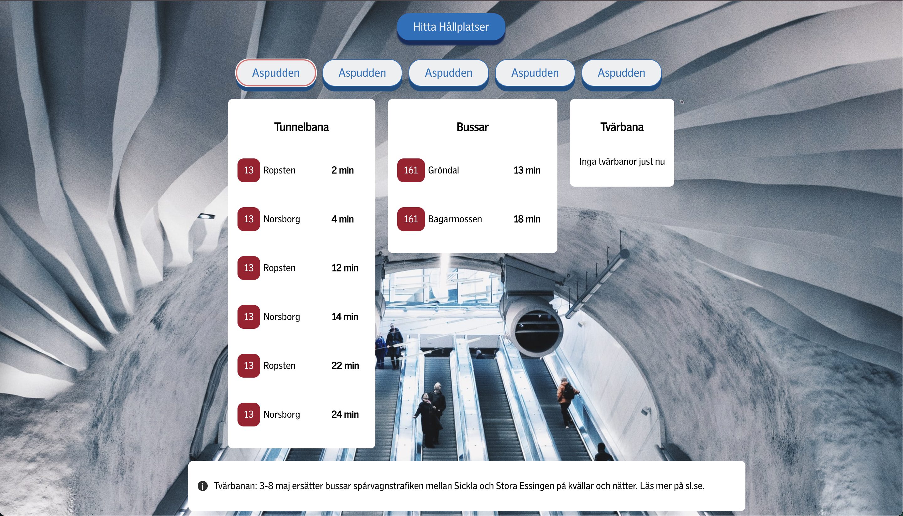 Screenshot from https://sl-hitta-avgang.onrender.com/